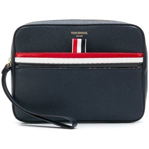 VÍ THOM BROWNE ZIP GRAIN LEATHER POUCH