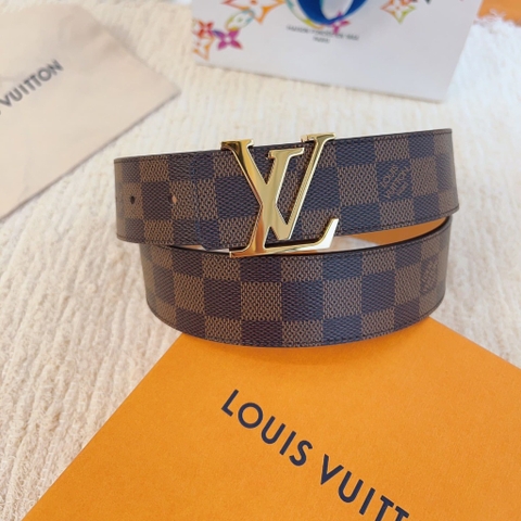 DÂY LƯNG LOUIS VUITTON SQUARE BROWN MONOGRAM Khóa vàng