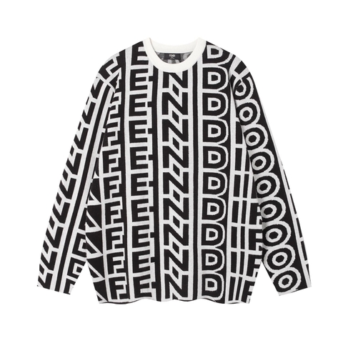 ÁO FENDI FF White and Black Sweater