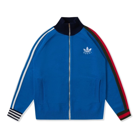 ÁO GUCCI Zip Blue Cashmere Sweater