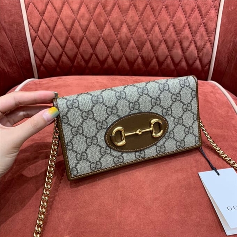 TÚI Gucci Horsebit 1955 wallet with chainTop Quality
