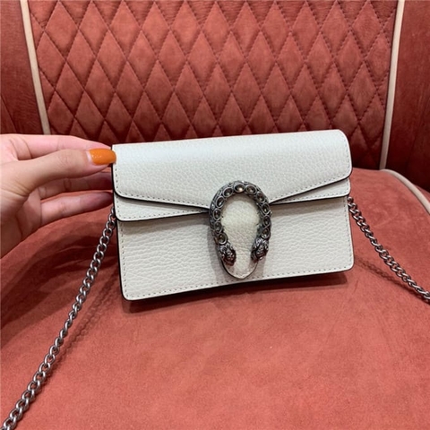 TÚI Gucci Dionysus super mini leather bag white Top Quality