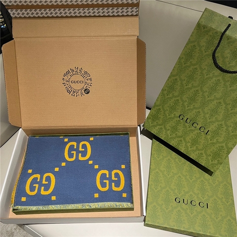 KHĂN Gucci GG Yellow scarf