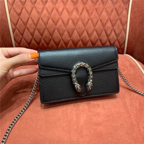 TÚI Gucci Dionysus super mini leather bag black Top Quality
