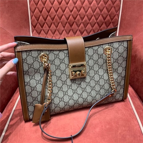 TÚI Gucci Padlock gg medium shoulder bag brown Top Quality