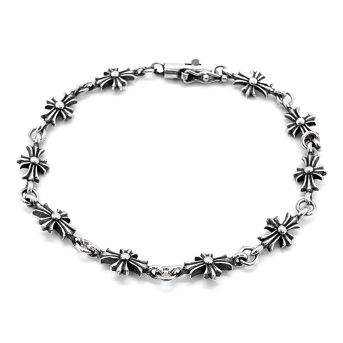 Vòng tay bạc Italia 925 CHROME HEART THÁNH GIÁ CROSS