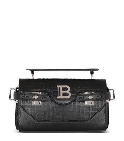 TÚI BALMAIN Embossed Leather B-Buzz 19 Cross-Body Bag