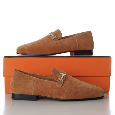 GIÀY HERMES GIOVANNI LOAFER SUEDE BROWN AAA