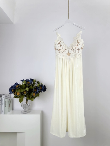 VÁY ZIMMERMANN Flower All White Vintage Dress High Classy