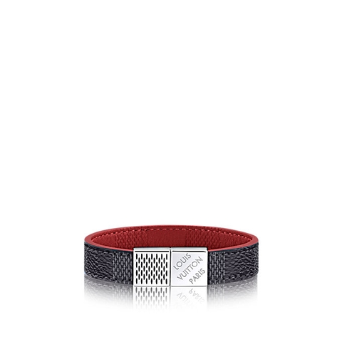 LOUIS VUITTON LV ALERT LEATHER BRACELET