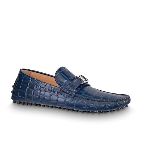 GIÀY LOUIS VUITTON BLUE CROCODILE LOAFERS