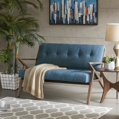 SOFA NỈ CHÂN GỖ TỰ NHIÊN Z SHAPE
