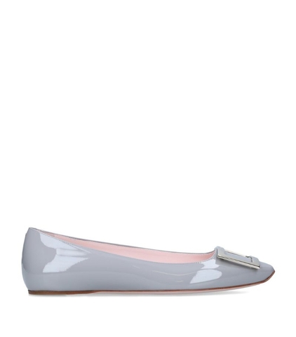 GIÀY ROGER VIVIER Patent Leather Trompette Ballet Flats
