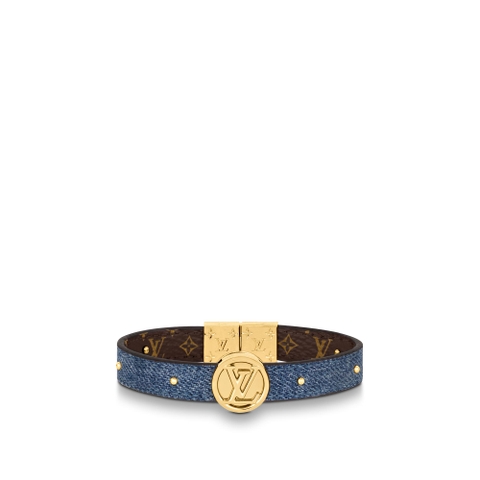LOUIS VUITTON LV CIRCLE REVERSIBLE DENIM MONOGRAM BRACELET