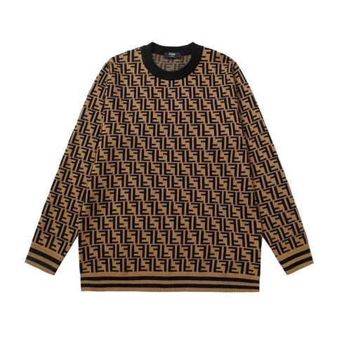 ÁO FENDI FF Brown and Black Sweater