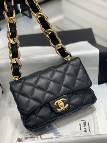TÚI CHANEL CF mini 17 black đen da HAAS