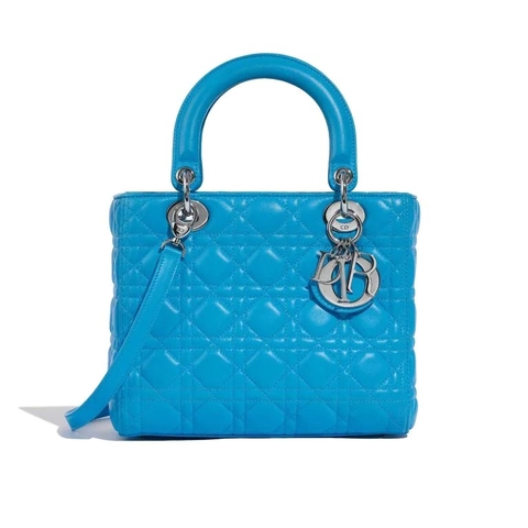 TÚI Dior Lady Medium Calf Blue