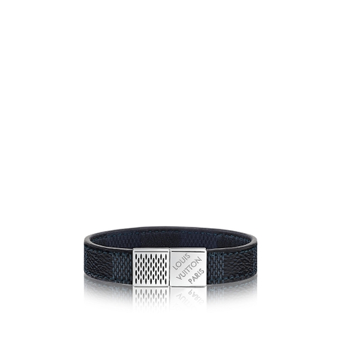LOUIS VUITTON LV ALERT LEATHER BRACELET