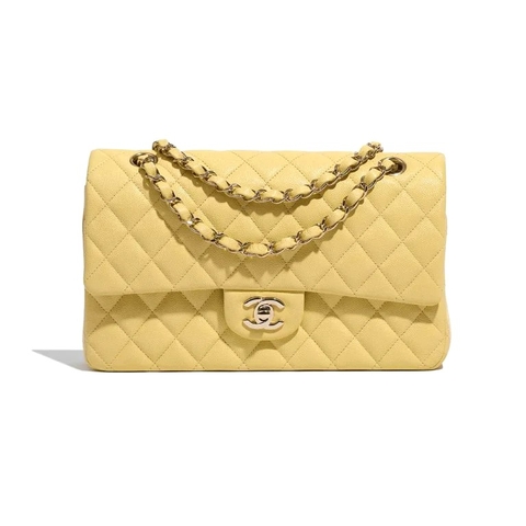 TÚI Chanel Medium Caviar Pastel Yellow