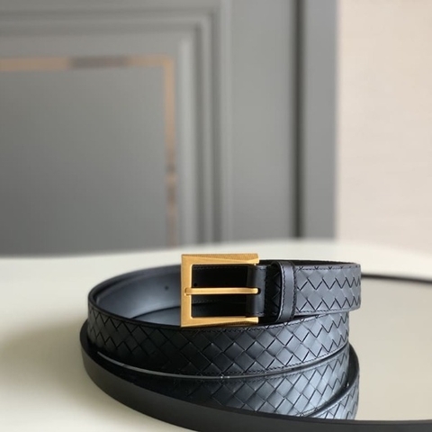 DÂY LƯNG BOTTGA VENETA INTRECCIATO LEATHER Khóa vàng