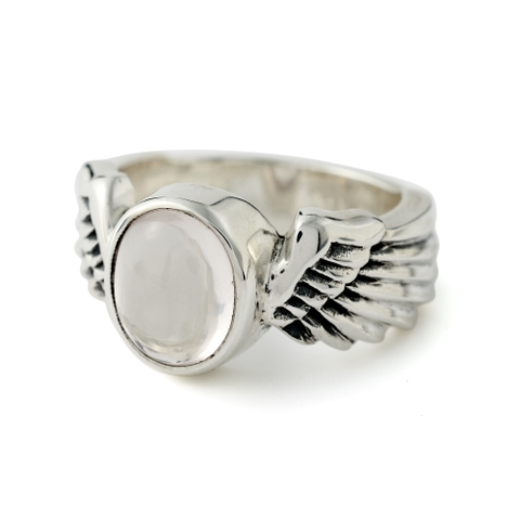 THE Angles wings Gems Ring silver sterling 925 Italia