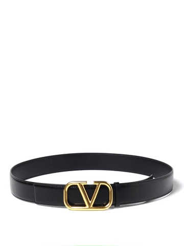DÂY LƯNG VALENTINO GARAVANI V LOGO Black leather