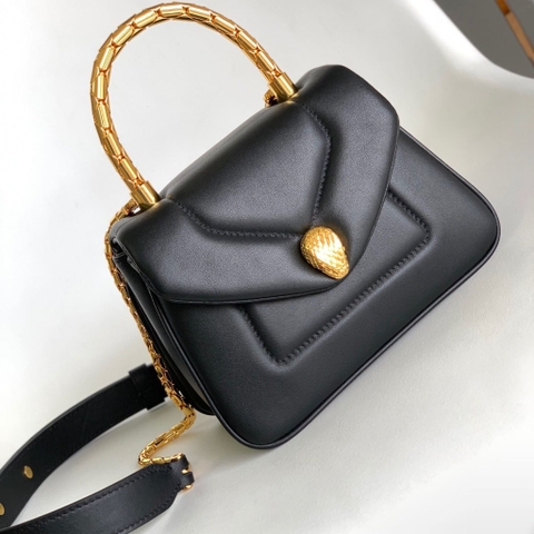 TÚI BVLGARI SERPENTI CALFSKIN BLACK