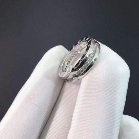 NHẪN BVLGARI B ZERO 1 ONE DIAMOND BAND WHITE GOLD 18K