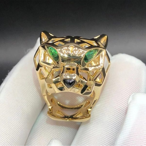 Nhẫn Cartier Panthère de Cartier Tsavorite Garnet mã não vàng hồng 18K