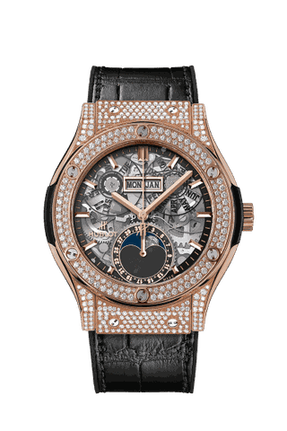 ĐỒNG HỒ HUBLOT CLASSIC FUSION AEROFUSION MOONPHASE KING GOLD PAVE' 42MM