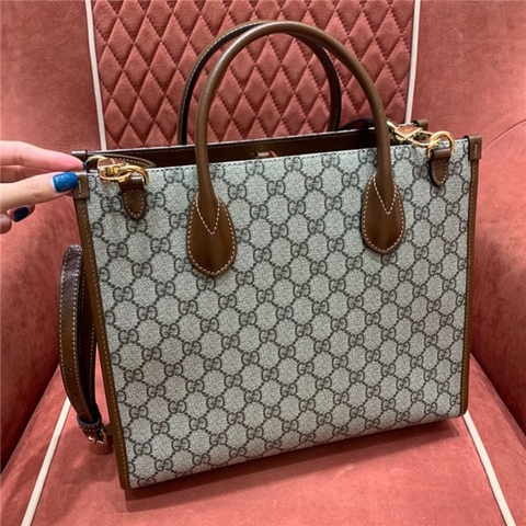 TÚI Gucci GG small tote bag brown Top Quality