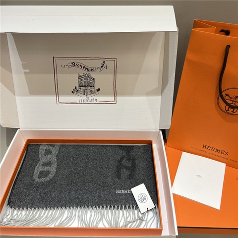 KHĂN Hermes La Pig Noose Cashmere scarf
