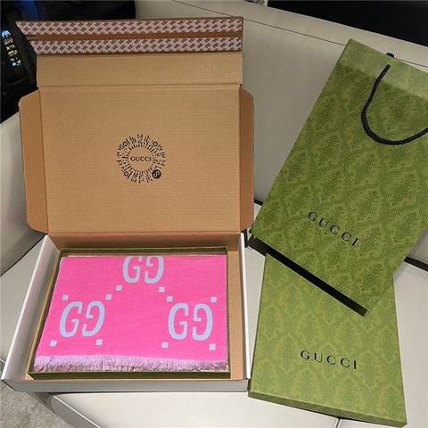 KHĂN Gucci GG Pink scarf