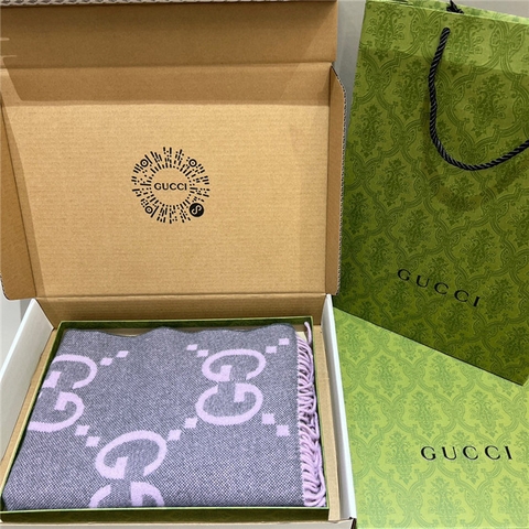 KHĂN Gucci GG Cashmere scarf