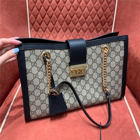 TÚI Gucci Padlock gg medium shoulder bag black Top Quality