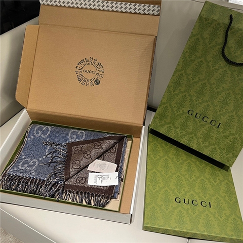 KHĂN Gucci GG Cashmere scarf
