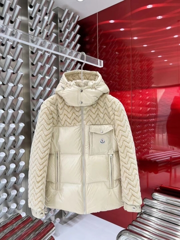 ÁO MONCLER FEATHER TWEED DOWN JACKET