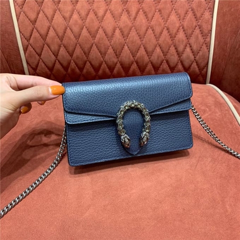 TÚI Gucci Dionysus super mini leather bag blue Top Quality