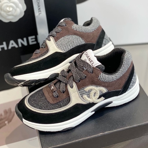 GIÀY CHANEL MULTICOLOR SUEDE LOGO SNEAKERS