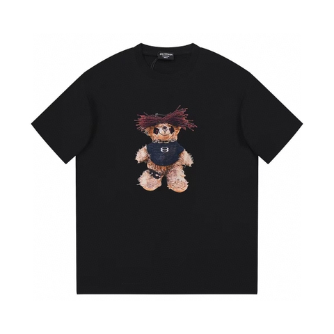 ÁO BALENCIAGA print cotton jersey T-shirt