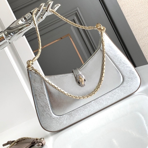 TÚI BVLGARI SERPENTI CALFSKIN SILVER