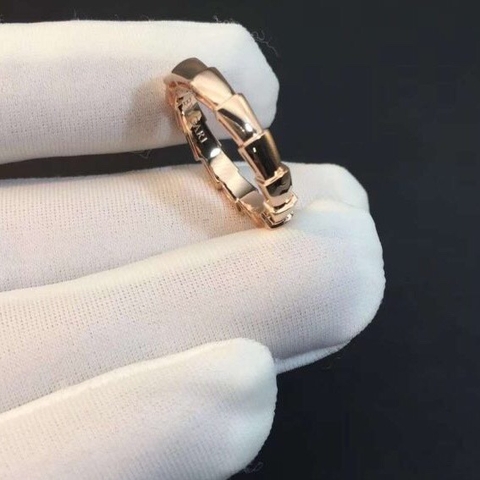 NHẪN BVLGARI SERPENTI WEDDING BAND RING ROSE GOLD 18K