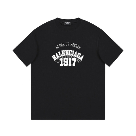 ÁO BALENCIAGA print cotton jersey T-shirt