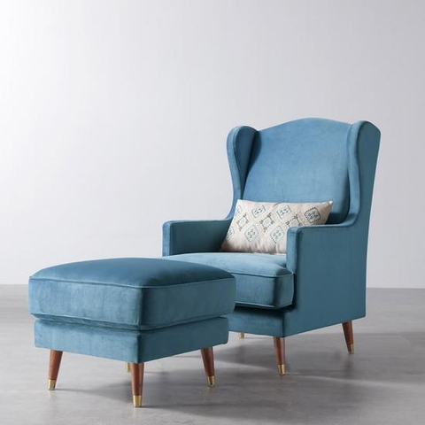 SOFA ĐƠN THƯ GIÃN MASTERI VẢI NỈ XANH