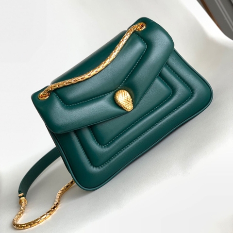 TÚI BVLGARI SERPENTI CALFSKIN GREEN