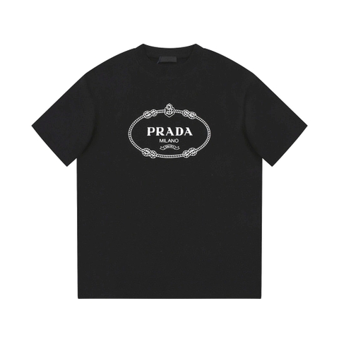 ÁO PRADA print cotton jersey T-shirt