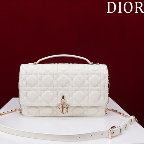 TÚI CHRISTIAN DIOR Mini Miss Dior Bag White Cannage Lambskin