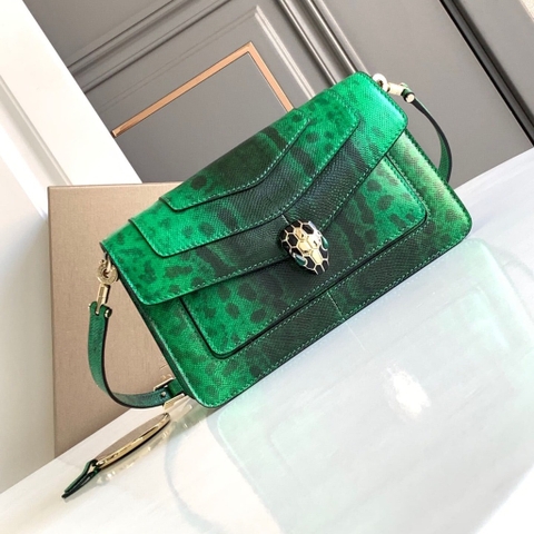 TÚI BVLGARI SERPENTI PYTHON SKIN DA TRĂN