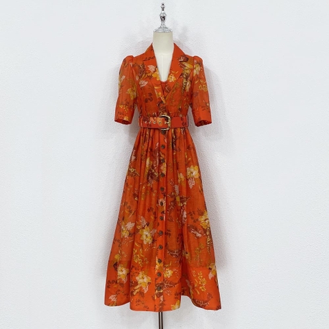 VÁY ZIMMERMANN Vintage Flower Long Sleeve Long Dress High Classy