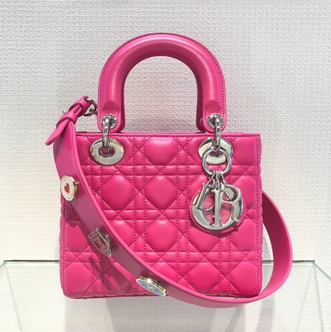 TÚI CHRISTIAN DIOR Lady Dior Bag Pink Cannage Lambskin Top Quality